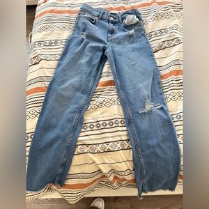 Women's Blue Distressed Jeans